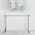 Miami Glass and Silver Console Table