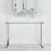 Miami Glass and Silver Console Table