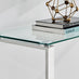 Miami Glass and Silver Console Table