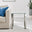 Miami Square Glass and Silver Side Table