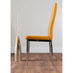 Imperia Grey Modern High Gloss Dining Table And 6 Mustard Milan Dining Chairs Set