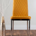 Arezzo Large Extending Dining Table and 8 Mustard Milan Chairs