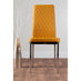Imperia Grey Modern High Gloss Dining Table And 6 Mustard Milan Dining Chairs Set