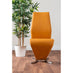 Imperia 4 Modern Black High Gloss Dining Table And 4 Mustard Yellow Luxury Willow Chairs Set