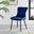 2x Nora Navy Blue Velvet Dining Chairs Black Legs