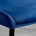 2x Nora Navy Blue Velvet Dining Chairs Black Legs