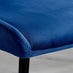 2x Nora Navy Blue Velvet Dining Chairs Black Legs