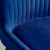 2x Nora Navy Blue Velvet Dining Chairs Black Legs