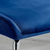 2x Nora Navy Blue Velvet Dining Chairs Silver Legs