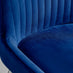 2x Nora Navy Blue Velvet Dining Chairs Silver Legs