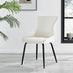 2x Nora Cream Velvet Dining Chairs Black Legs