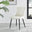 2x Nora Cream Velvet Dining Chairs Black Legs