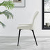 2x Nora Cream Velvet Dining Chairs Black Legs