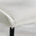 2x Nora Cream Velvet Dining Chairs Black Legs