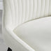 2x Nora Cream Velvet Dining Chairs Black Legs