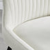 2x Nora Cream Velvet Dining Chairs Black Legs