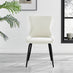 2x Nora Cream Velvet Dining Chairs Black Legs