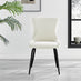 2x Nora Cream Velvet Dining Chairs Black Legs