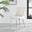 2x Nora Cream Velvet Dining Chairs Silver Legs