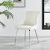 Novara 100cm Round Dining Table and 4 Cream Nora Silver Leg Chairs