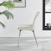 2x Nora Cream Velvet Dining Chairs Silver Legs