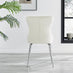 Novara 100cm Round Dining Table and 4 Cream Nora Silver Leg Chairs