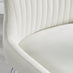 2x Nora Cream Velvet Dining Chairs Silver Legs