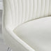 Novara 100cm Round Dining Table and 4 Cream Nora Silver Leg Chairs
