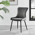 Leonardo Black Leg Glass Dining Table & 6 Dark Grey Nora Black Leg Chairs
