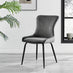 Leonardo Black Leg Glass Dining Table & 6 Dark Grey Nora Black Leg Chairs