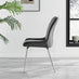 Leonardo 4 Table and 4 Dark Grey Nora Silver Leg Chairs