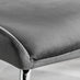 2x Nora Dark Grey Velvet Dining Chairs Silver Legs