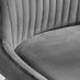 2x Nora Dark Grey Velvet Dining Chairs Silver Legs