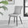 2x Nora Light Grey Velvet Dining Chairs Black Legs