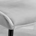 2x Nora Light Grey Velvet Dining Chairs Black Legs