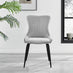 Adley Grey Concrete Effect Storage Dining Table & 4 Light Grey Nora Black Leg Chairs