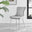 2x Nora Light Grey Velvet Dining Chairs Silver Legs