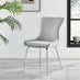 Atlanta 6 White Dining Table and 6 Light Grey Nora Silver Leg Chairs