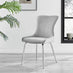 Novara 100cm Round Dining Table and 4 Light Grey Nora Silver Leg Chairs