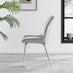 Novara 100cm Round Dining Table and 4 Light Grey Nora Silver Leg Chairs