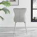 Kylo White Marble Effect Dining Table & 4 Light Grey Nora Silver Leg Chairs