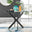 Novara Round Glass and Black Metal 4 Seater Dining Table