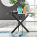 Novara 100cm Round Black Leg Dining Table & 2 Grey Belgravia Black Leg Chairs