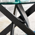 Novara Glass Black Leg Round Dining Table 4 Grey Isola Chairs