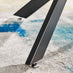 Novara Black Leg Round Glass Dining Table & 4 Black Calla Black Leg Chairs