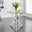 Novara Glass & Chrome Round Dining Table with 4 Cream Paloma Chairs