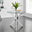 Novara Round Glass and Silver Metal 4 Seater Dining Table