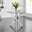 Novara 100cm Round  Dining Table and 2 Grey Pesaro Silver Leg Chairs