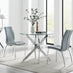 Novara 100cm Round Dining Table & 2 Elephant Grey Isco Chairs