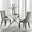 Novara 100cm Round  Dining Table and 2 Grey Belgravia Black Leg Chairs